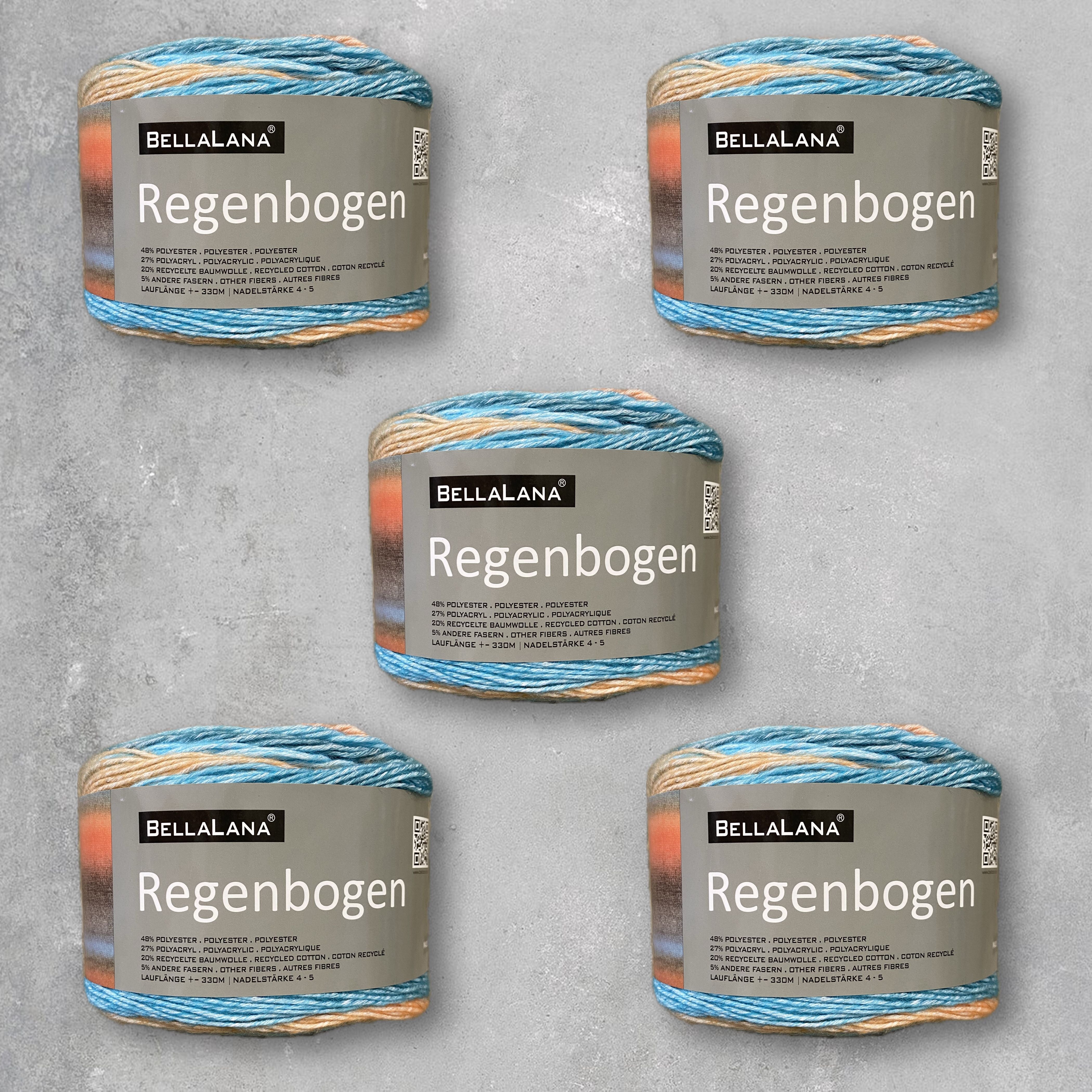 bellalana-regenbogen-wollpaket-5x150g-gelb-blau-306-vorteilspreis image 3