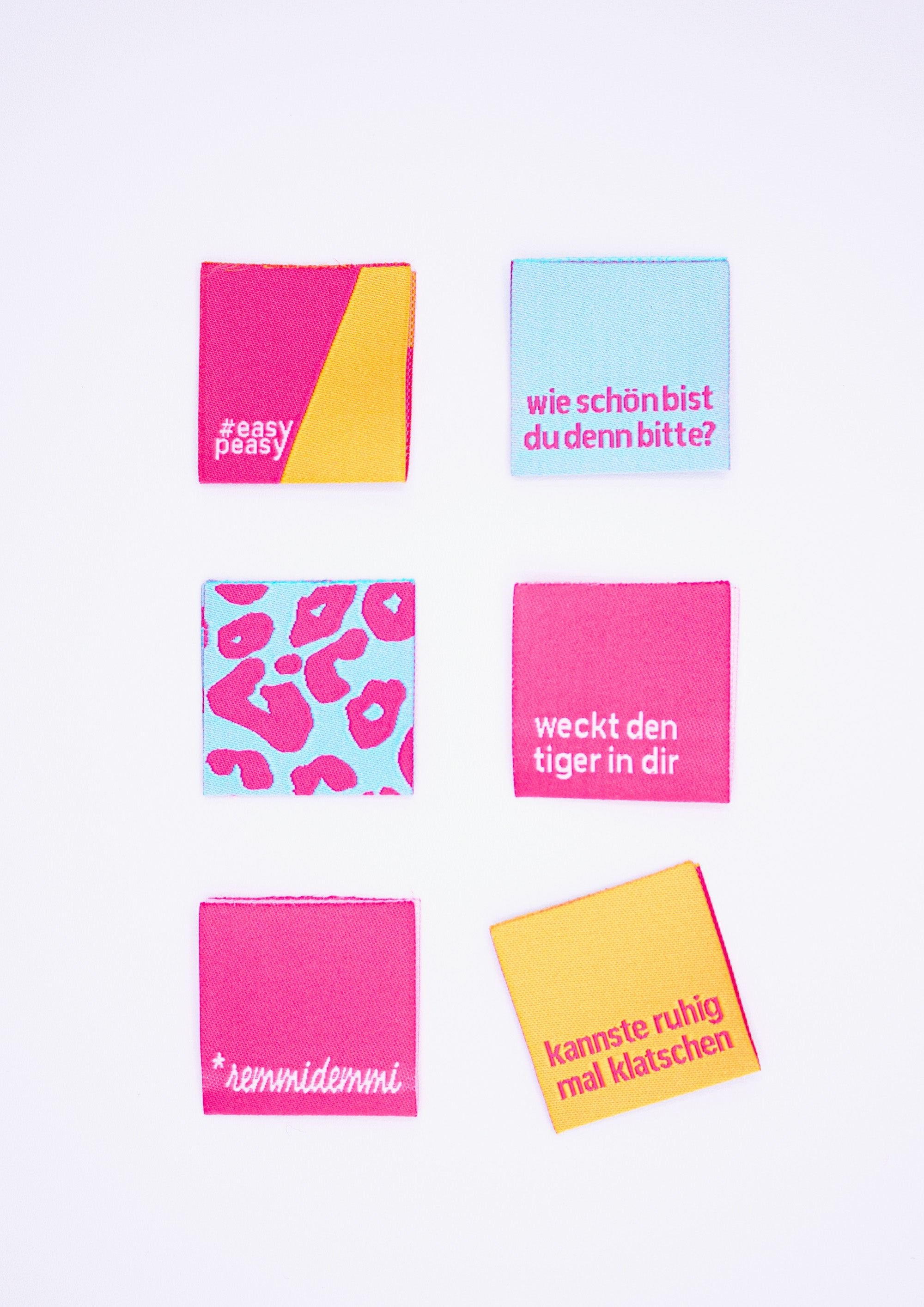 konfetti-patterns-label-9er-set-easy-peasy-webetiketten-gelb-3cm image 2