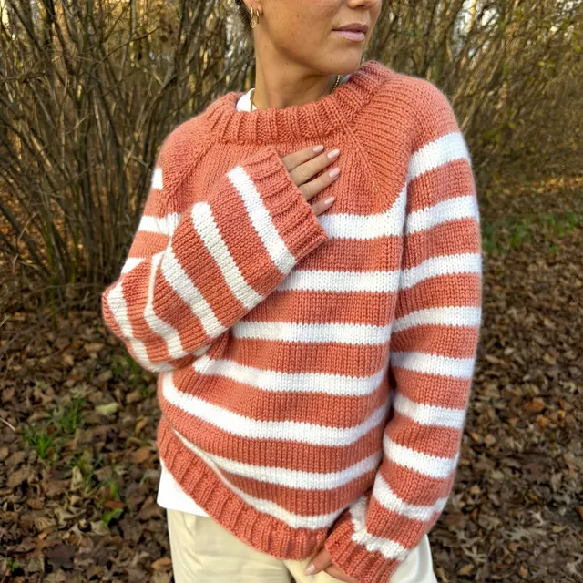 bellalana-martini-strickset-streifenpullover-lachs-38-40 image 1