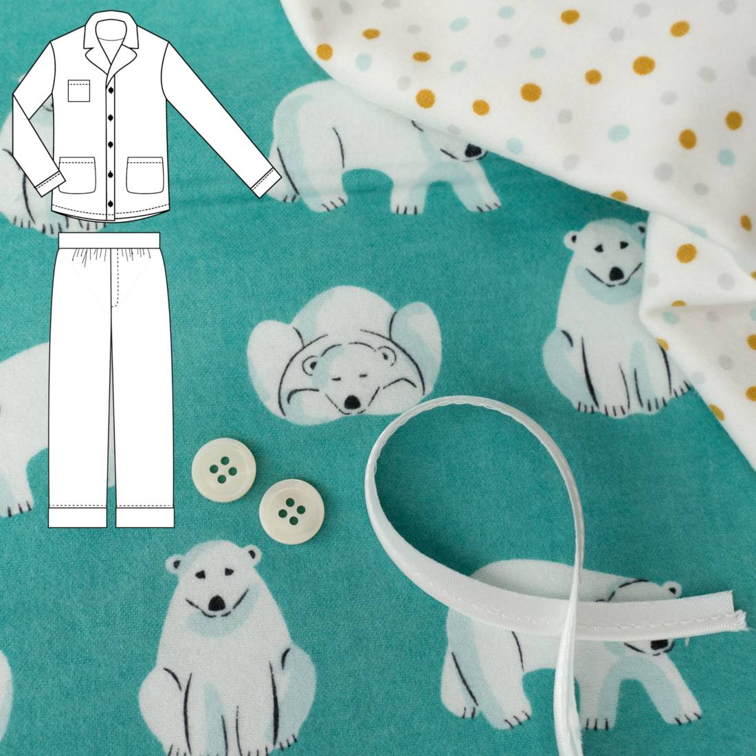 n-hfrosch-n-hpakete-tidur-kids-pyjama-eisb-r-bio-flanell image 1