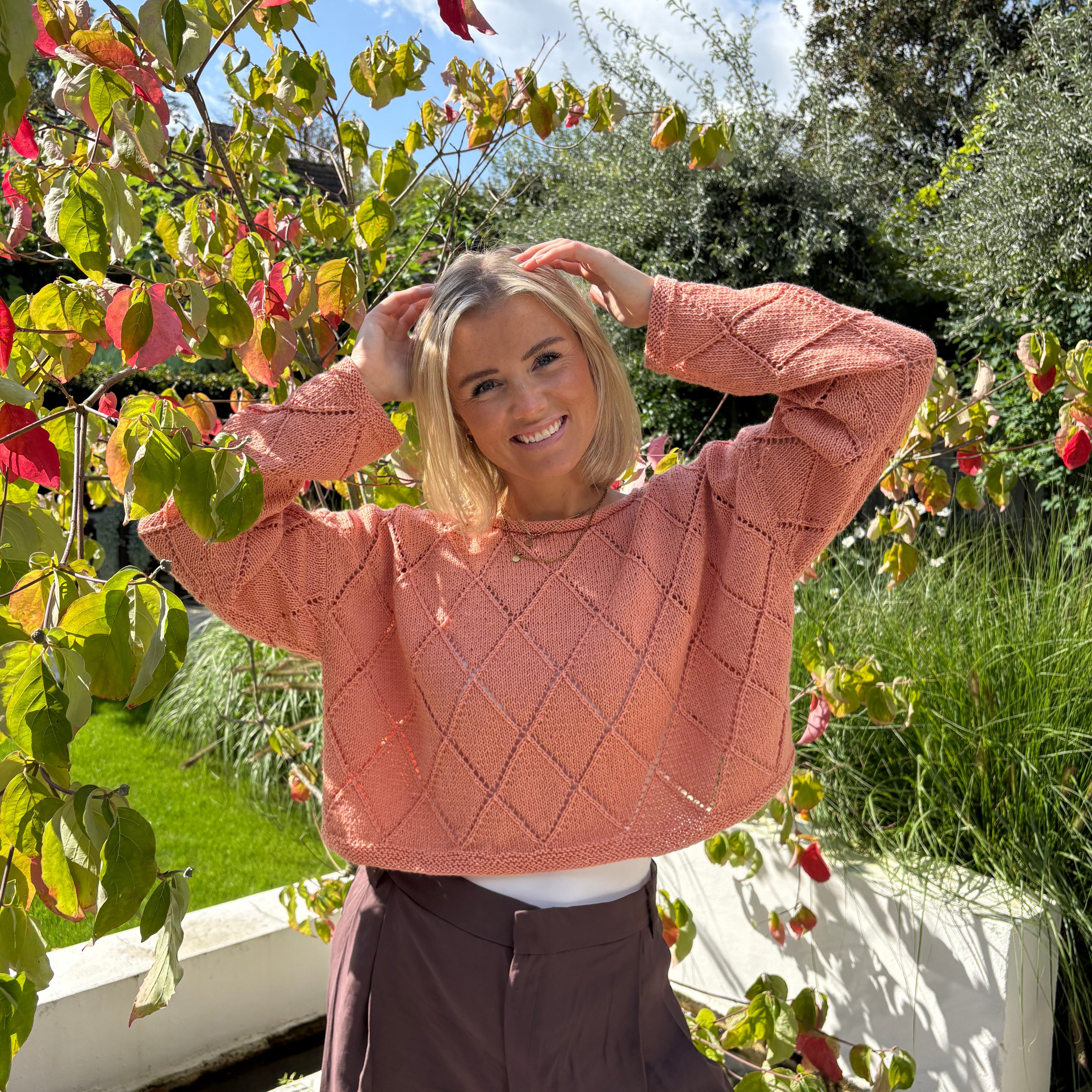 bellalana-merino-pullover-strickset-ecru-rautenmuster-gr-36-46-normal image 1