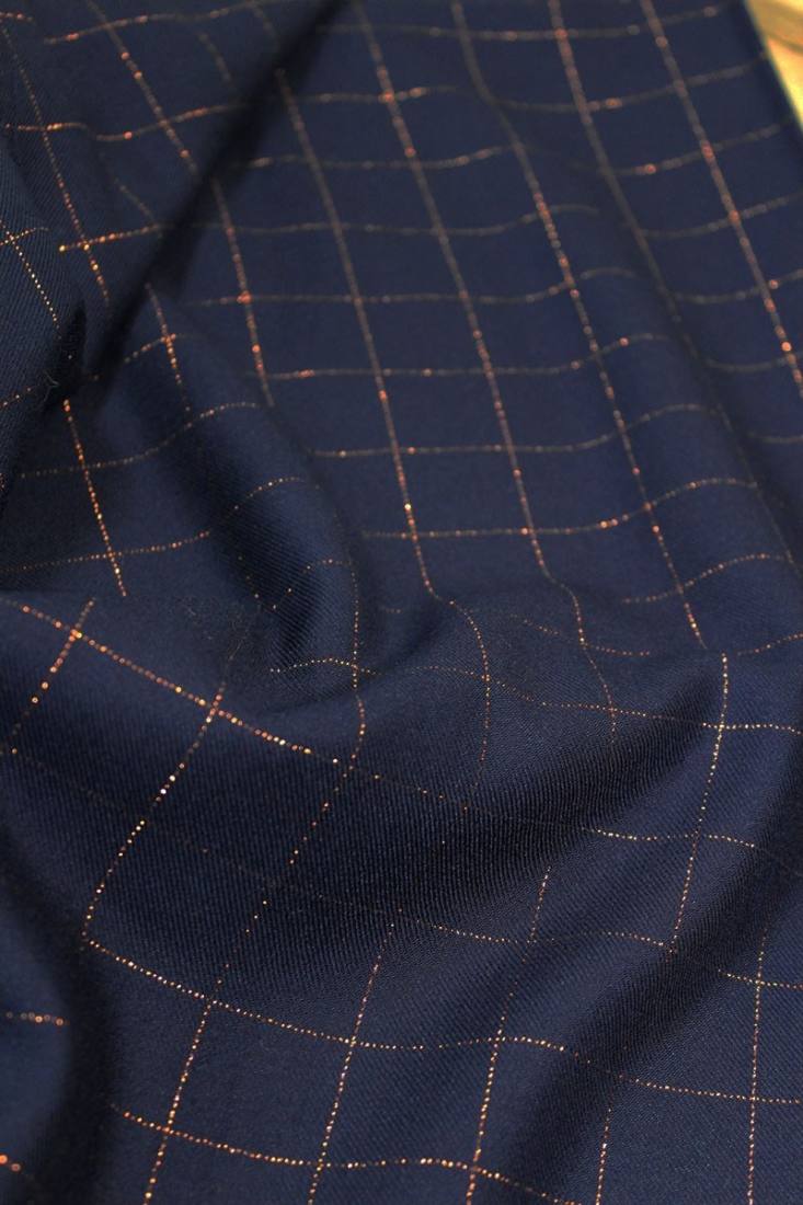 n-hfrosch-stoffe-viskose-twill-glitzer-karo-stoff-dunkelblau image 5
