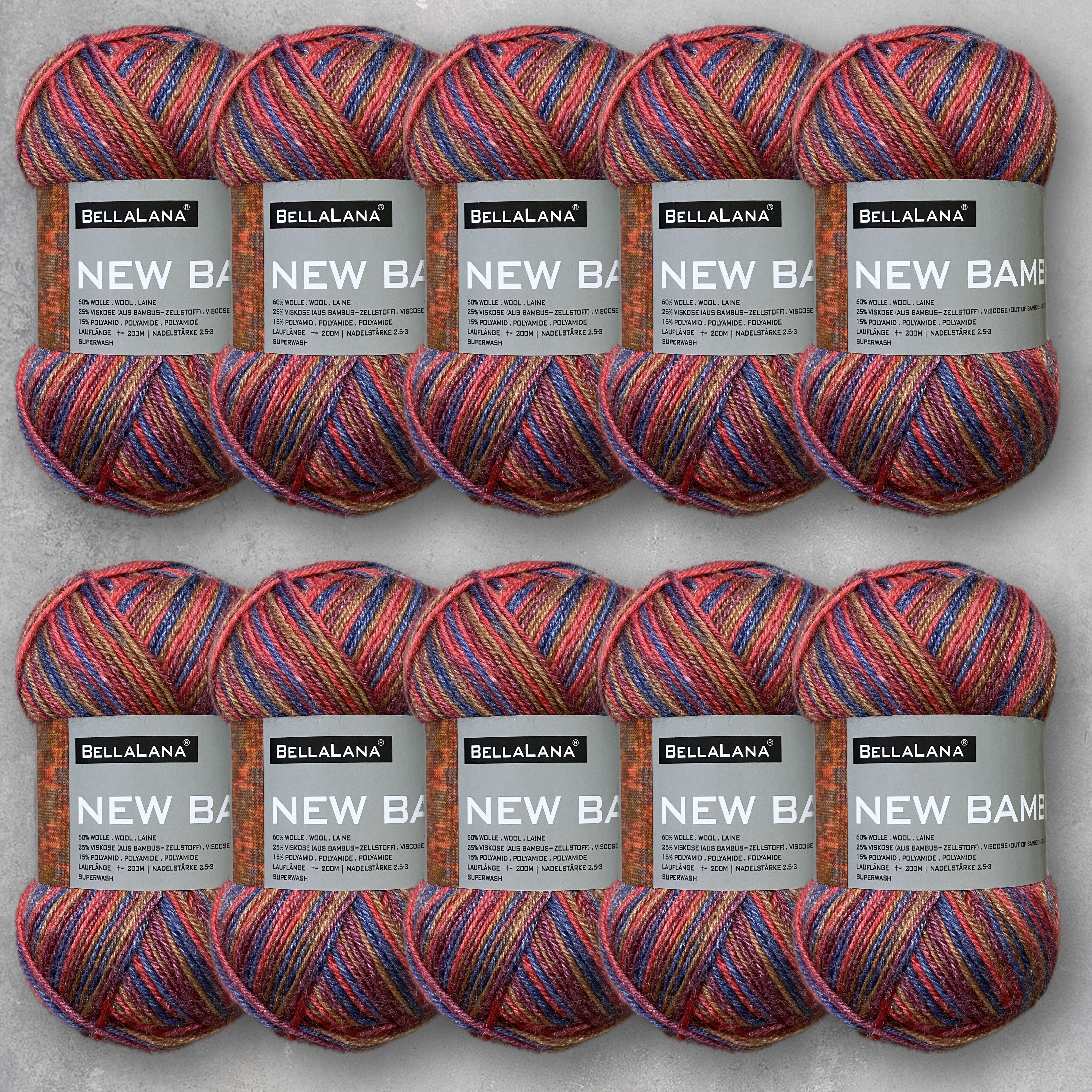bellalana-new-bamboo-wollpaket-10x50g-rot-multicolor-sockenwolle image 4