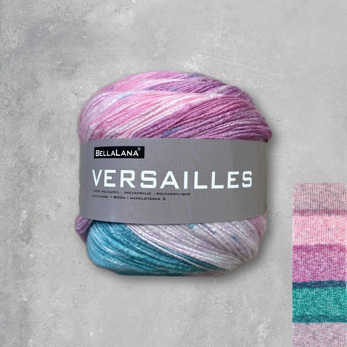 bellalana-versailles-strick-set-poncho-rosa-t-rkis-gr-36-40 image 2