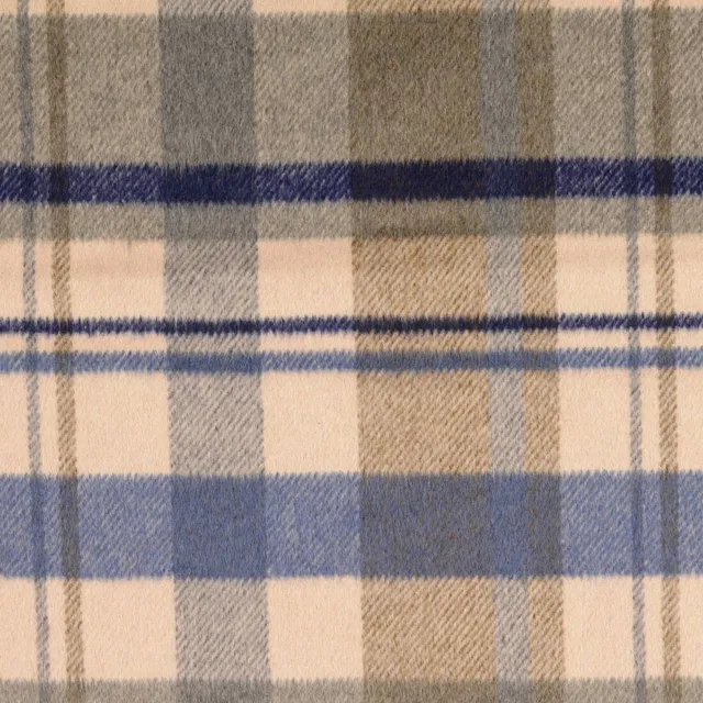 n-hfrosch-mantelflausch-karo-beige-blau-mantelstoff image 1