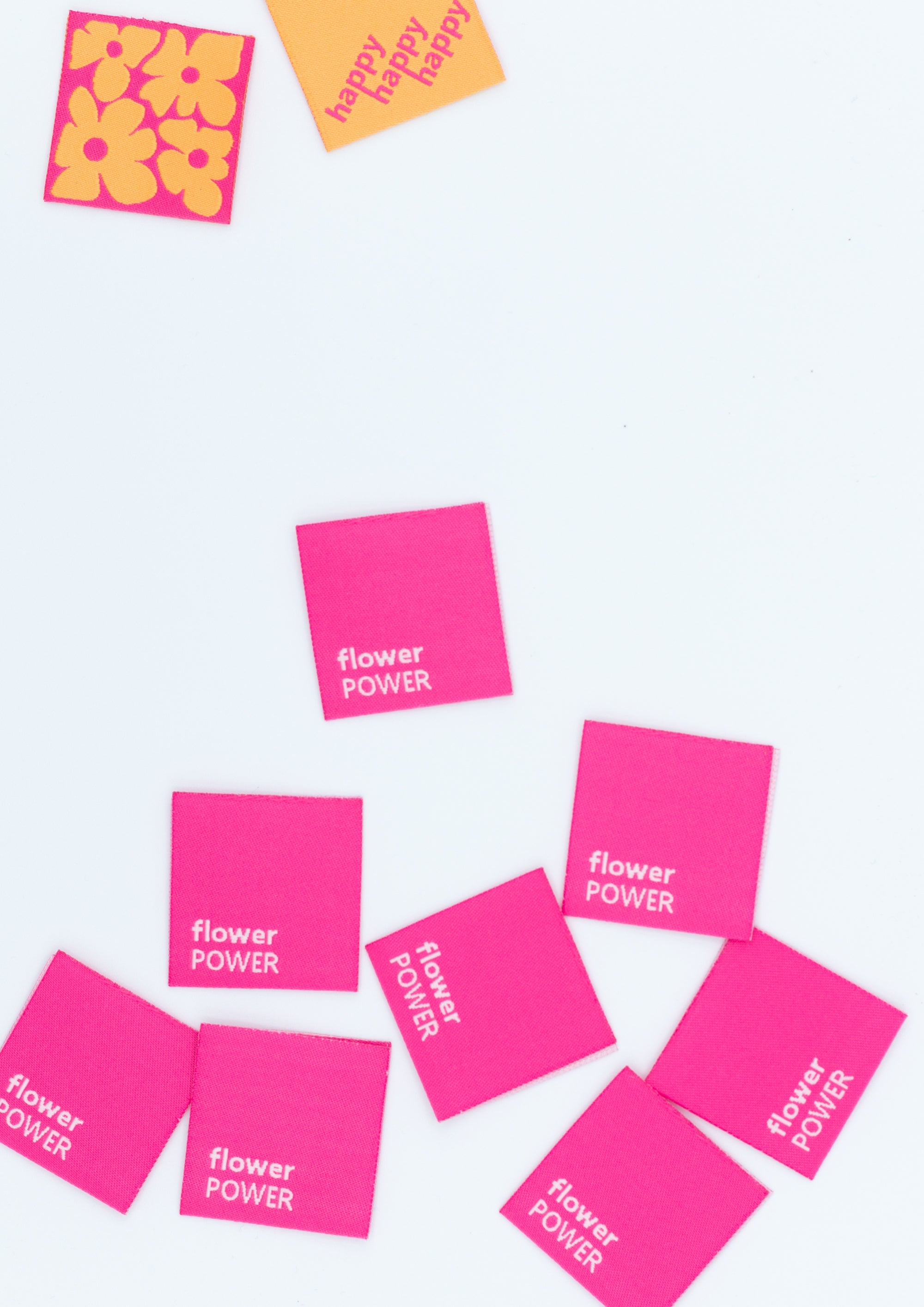 konfetti-patterns-label-flower-power-weblabel-pink-9er-set image 1